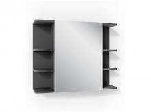 Koupelnová zrcadlová skříňka Fynn, antracit/bílá, dřevěná, 80 x 64 cm