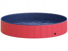 Bazén pro psy D01-005, skládací, brouzdaliště, červený, 160 x 30 cm