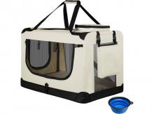 Přepravní taška pro psa Lassie 26936, skládací přepravní box s rukojetí a dekou, 34 x 50 x 36 cm