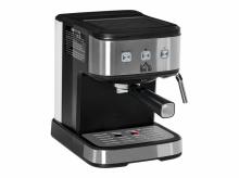 Kávovar na espresso 800-111, z nerezové oceli, s napěňovačem mléka, nádrž na vodu 1,5 l, 15 bar, 850 W
