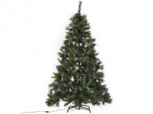 Umělý vánoční stromek 830-187, jedle, s LED diodami, kovový stojan, 180 cm