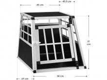 Přepravní box pro psy 26961, hliníkový, robustní a snadno udržovatelný, mřížka dveří uzavíratelná, M, 69 x 54 x 51 cm 