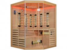 Infračervená sauna Kiruna150 30754, s duální technologií a jedlicovým dřevem, 150 x 150 x 200 cm 