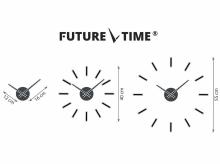 Nástěnné hodiny FUTURE TIME FT9400BK Modular, 40cm, black