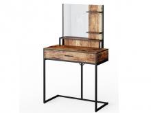 Toaletní stolek Fyrk, 80 cm, rustikální, dub/černá