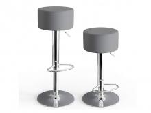 Barové židle 2667, 2 ks, šedá, 38,5 x 92 cm