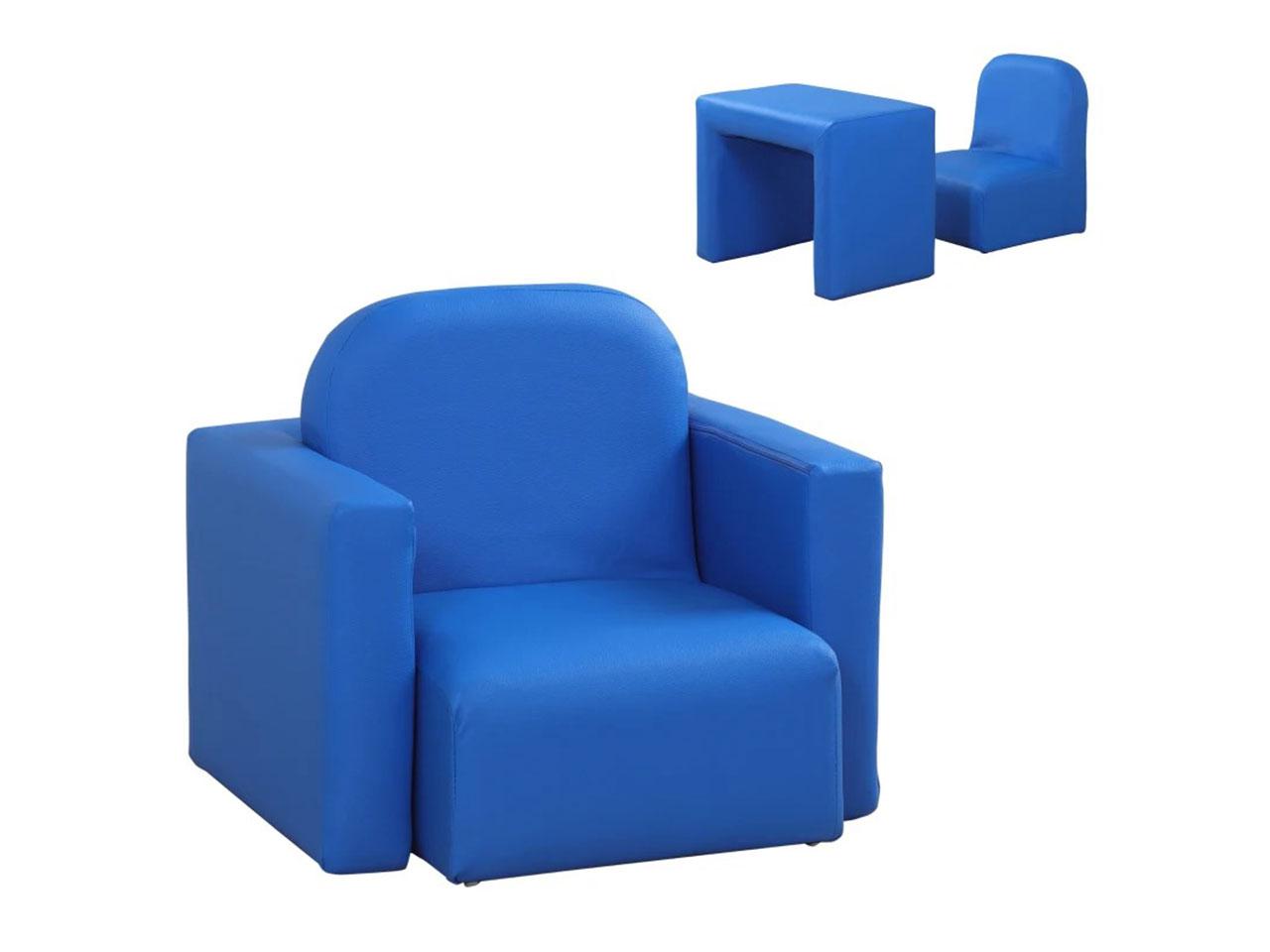 Dětská sedací sestava 310-021BU, stůl a židle, multifunkční, pro děti od 3 do 9 let, modrá
