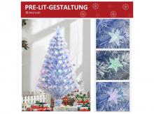 Umělý vánoční stromek 830-242V91, se 3 LED světly, jedlička, PVC, kov, bílomodrý, 60 x 120 cm