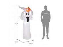 Dekorace na Halloween 844-235V90, strašidlo, LED, polyester, bílá, 80 x 40 x 180 cm