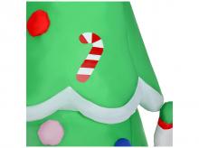 Vánoční dekorace 844-378V90, samonafukovací, se sněhulákem a Santa Clausem, osvětlení LED, polyester, 144 x 125 x 210 cm