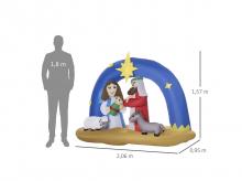 Vánoční dekorace 844-536V90MX, velký nafukovací oblouk, biblický, s dmychadlem, polyester, 206 x 95 x 157 cm