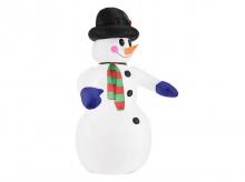 Nafukovací vánoční dekorace 51096, sněhulák, s integrovaným ventilátorem a 20 LED, IP44, XXL, 240 cm