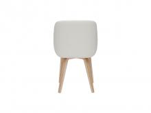 Jídelní židle Lucien, světlé dřevo, designová, bílá, 52 x 58 x 81 cm