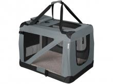 Přepravní box Lassie 26933, skládací a přenosný, s dekou, taškou a držadly, oxfordská látka, L, 50 x 70 x 52 cm