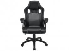Kancelářská židle Montreal 28216, herní židle, ergonomická, výškově nastavitelná, polstrovaná, do 120 kg, šedá