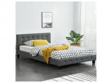 Čalouněná postel Manresa 300182, rám postele s lamelovým roštem a polstrovaným čelem, 120 x 200 cm