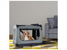 Přepravní taška pro psa Lassie 26934, skládací přepravní box s rukojetí a dekou, XL, 56 x 81 x 58 cm