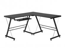 Kancelářský stůl 836-124BK, počítačový stůl, flexibilní pracovní stanice, MDF, ocel, černý, 210 x 50 x 73,5 cm