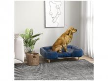 Pelíšek pro psy D04-261V00DB, pohovka pro mazlíčky, vyjímatelný a pratelný polštář, modrý