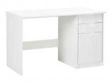 Počítačový stůl 836-440WT, se zásuvkami, domácí kancelářský stůl, s úložnou skříňkou, studijní pracovní stanice, 120 x 60 cm, bílý
