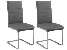 Jídelní židle 51332, 2 ks, moderní jídelní židle s kovovým rámem a umělou kůží, 41 x 52 x 101 cm