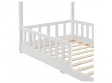 Dětská postel Marli 300601, s ochranou proti pádu, lamelovým roštem a střechou, 90 x 200 cm