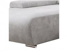 Pohovka Iseo 300657, ve tvaru L, funkce spánku, látková, moderní a pohodlná, světle šedá, 260 x 180 x 81 cm