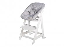 Jídelní židlička ROBA Born Up 2v1, bílá, šedé lehátko