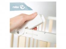 Ohrádka ROBA Foldable Playpen, skládací, 74 x 100 cm, dvoubarevná bílá/přírodní