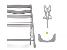 Jídelní židlička HAUCK Alpha+, dřevěná, šedá