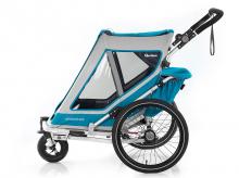 Cyklistický vozík QERIDOO SpeedKid 2, petrolejová modrá - AKCE!