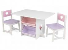 Stůl se židličkami KIDKRAFT Heart 26913