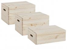 Úložné boxy ZELLER, 2x 40 x 30 x 23 cm a 1x 40 x 30 x 14 cm