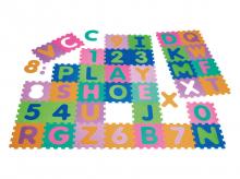 Pěnový puzzle koberec PLAYSHOES EVA, 36 ks, barevné