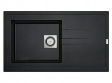 Kuchyňský dřez CAREA Tango CAREAlith, 86 x 50, černý, bez baterie