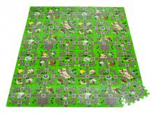 Pěnová puzzle podložka 431-065, město, 36 dílků, 9 vzorů, EVA, 182,5 x 182,5 x 1 cm