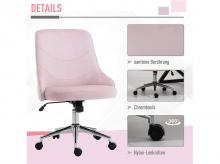 Kancelářská židle VINSETTO 921-355, růžová