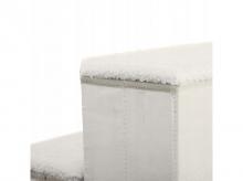 Schody pro domácí mazlíčky D06-068WT, skládací, 3 stupně, s úložným prostorem, MDF, bílá, 40 x 54 x 48 cm