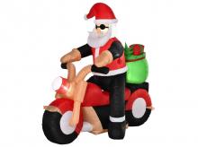 Nafukovací Santa na motorce HOMCOM 844-242V90