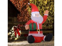 Nafukovací vánoční dekorace Santa Claus LED HOMCOM 844-166