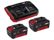 Sada akumulátorů a nabíječky EINHELL Power X-Change 2x 3Ah & Twincharger Kit (451208)