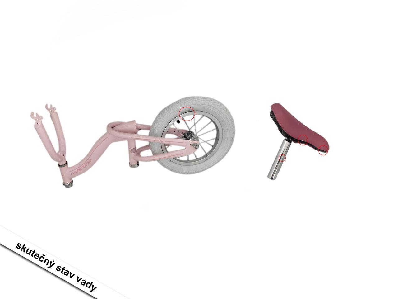 Odrážedlo JANOD Vintage-Bikloon - růžové kolo s košem