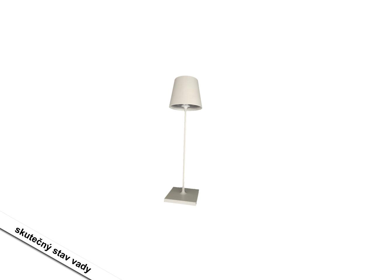 Stolní lampa ZAFFERANO Poldina USB LED, 38cm, alu