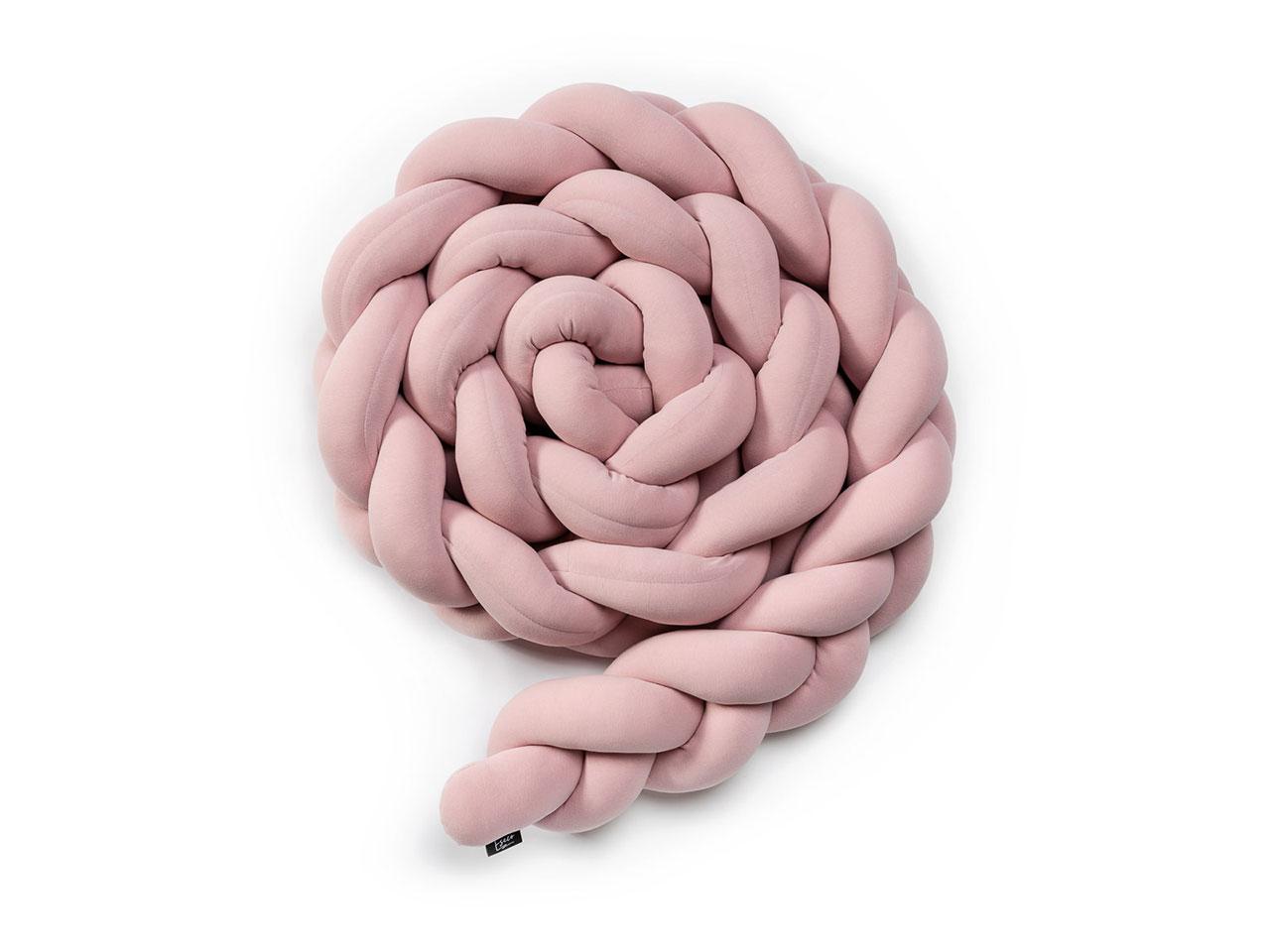 Pletený mantinel ESECO, 360 cm, růžový