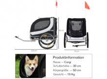 Přívěsný vozík pro psa PAWHUT B4-0003-029