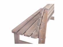 Zahradní dřevěná masivní lavice ROJAPLAST Viking, 150 cm, šedá 54623