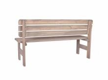 Zahradní dřevěná masivní lavice ROJAPLAST Viking, 150 cm, šedá 54623