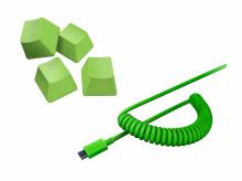 Set vyměnitelných kláves RAZER PBT Keycap + Coiled Cable Upgrade Set , green, US/UK (RC21-01490700-R3M1)