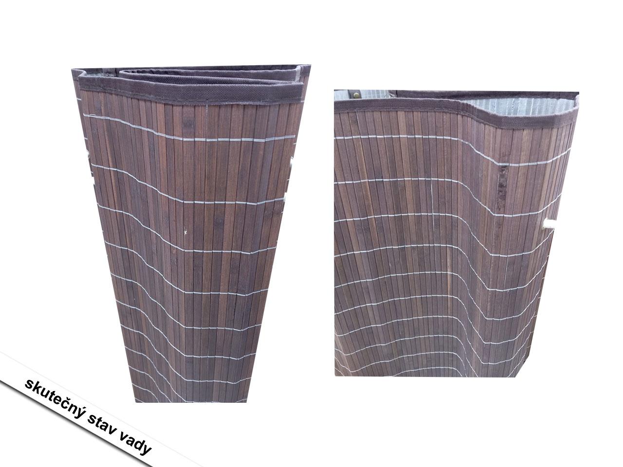 Prádelní koš 850-144BN, box na prádlo, s pratelným pytlem, vyjímatelný, bambusový, hnědý 