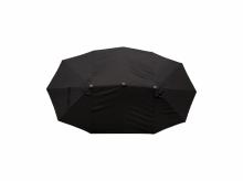 Slunečník 84D-031V01BK, terasový deštník, s ruční klikou, černý, ovál, 460 x 270 x 240 cm